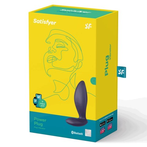 Satisfyer Plug Power - silikonowy model wibrujący z Bluetooth, czarny Satisfyer Plug Power - silikonowy model wibrujący z Bluetooth, czarny