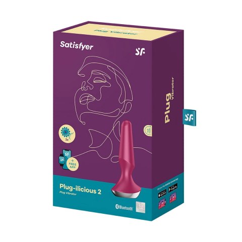 Satisfyer Plug-ilicious 2 Berry - anatomiczna wtyczka z dwoma silnikami Satisfyer Plug-ilicious 2 Berry - anatomiczna wtyczka z dwoma silnikami