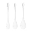 Satisfyer Yoni Power 1 - silikonowe kulki treningowe, biało-czerwone