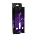 Shots Luna Ares - Wibrator podwojny, silikonowy, 21,2 cm, fioletowy