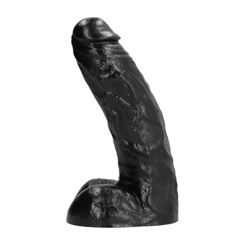 All Black Model 25 cm - Czarny anatomiczny model z rowkami All Black Model 25 cm - Czarny anatomiczny model z rowkami