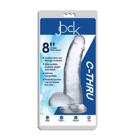 Curve Toys Crystal Clear model z przyssawką i anatomiczną podstawą 20,5 cm Curve Toys Crystal Clear model z przyssawką i anatomiczną podstawą 20,5 cm