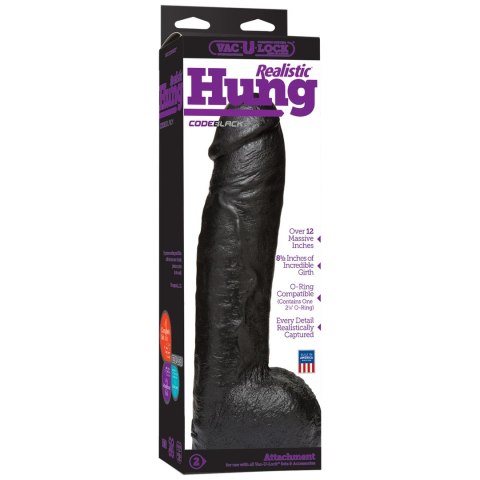 Doc Johnson CodeBlack Hung 30 cm - model anatomiczny Vac-U-Lock Doc Johnson CodeBlack Hung 30 cm - model anatomiczny Vac-U-Lock