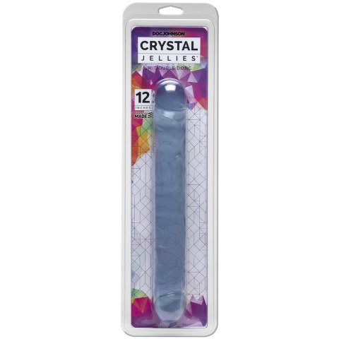 Doc Johnson Crystal Jellies JR Double Dong 30 cm - przezroczysty, elastyczny Doc Johnson Crystal Jellies JR Double Dong 30 cm - przezroczysty, elastyczny