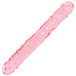 Doc Johnson Crystal Jellies JR Double Dong 30 cm, transparentny