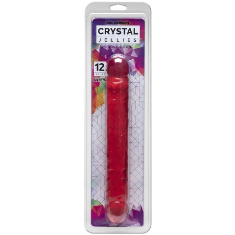 Doc Johnson Crystal Jellies JR Double Dong 30 cm, transparentny Doc Johnson Crystal Jellies JR Double Dong 30 cm, transparentny