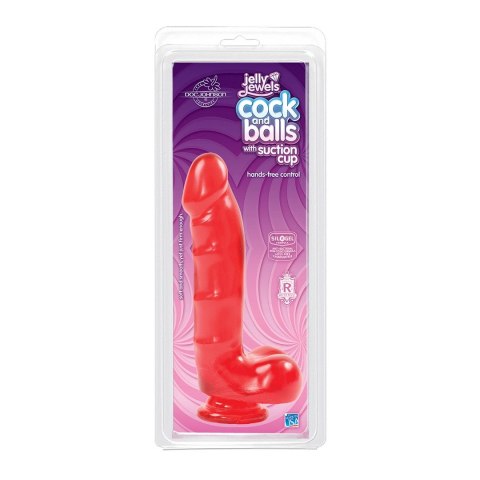 Doc Johnson Jelly Jewels 6" - model z przyssawką, kolor Ruby Doc Johnson Jelly Jewels 6" - model z przyssawką, kolor Ruby