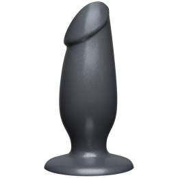 Doc Johnson Plug Gun Metal - anatomiczny model z szeroką podstawą