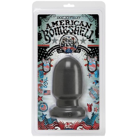 Doc Johnson Shellshock Mini - kompaktowy korek anatomiczny PVC Gun Metal Doc Johnson Shellshock Mini - kompaktowy korek anatomiczny PVC Gun Metal
