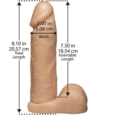 Doc Johnson Vac-U-Lock model 20 cm anatomiczny biały Doc Johnson Vac-U-Lock model 20 cm anatomiczny biały