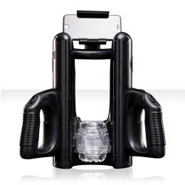 Fleshlight Quickshot Launch Czarna - Automatyczna maszyna intymna z uchwytem na telefon