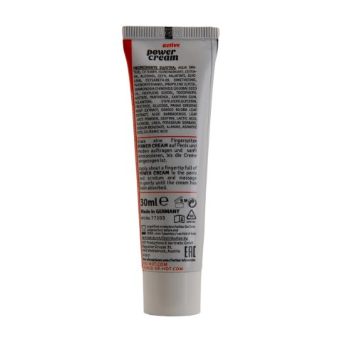 HOT Power Cream krem dla mężczyzn 30 ml intensywna formuła HOT Power Cream krem dla mężczyzn 30 ml intensywna formuła