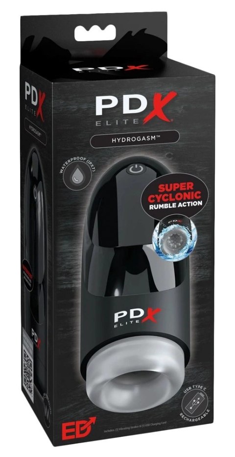 PDX Elite Hydrogasm Frosted Black - zaawansowana maszyna intymna, wodoodporna PDX Elite Hydrogasm Frosted Black - zaawansowana maszyna intymna, wodoodporna