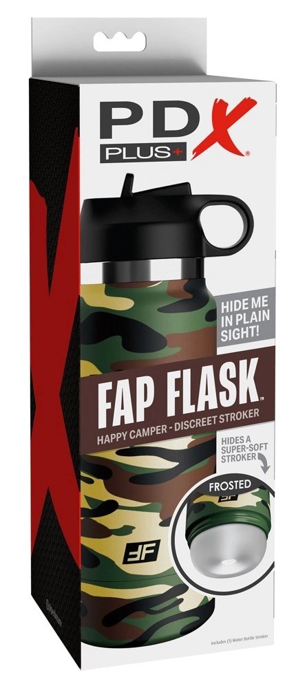 PDX Plus FapFlask Happy Camper - Dyskretna maszyna intymna, 23,8 cm PDX Plus FapFlask Happy Camper - Dyskretna maszyna intymna, 23,8 cm