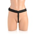 XR Brands Bum Tastic silikonowy zestaw z pilotem i uprzężą, czarny