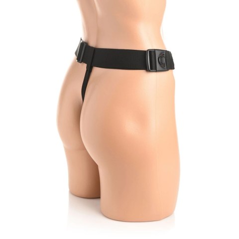 XR Brands Bum Tastic silikonowy zestaw z pilotem i uprzężą, czarny XR Brands Bum Tastic silikonowy zestaw z pilotem i uprzężą, czarny