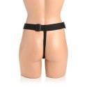 XR Brands Bum Tastic silikonowy zestaw z pilotem i uprzężą, czarny