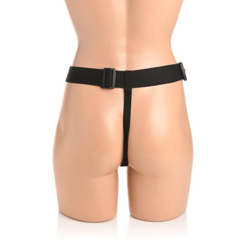 XR Brands Bum Tastic silikonowy zestaw z pilotem i uprzężą, czarny XR Brands Bum Tastic silikonowy zestaw z pilotem i uprzężą, czarny