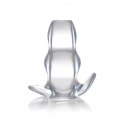 XR Brands Clear View Hollow korek analny duży przezroczysty TPE