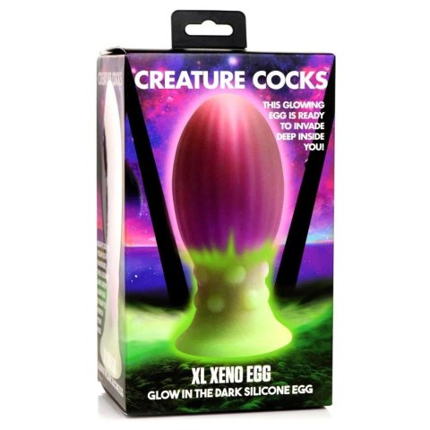 XR Brands Creature Cocks Jajko silikonowe XL świecące w ciemności XR Brands Creature Cocks Jajko silikonowe XL świecące w ciemności