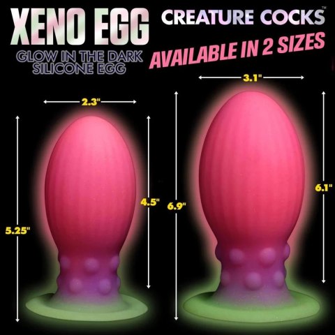 XR Brands Creature Cocks Jajko silikonowe XL świecące w ciemności XR Brands Creature Cocks Jajko silikonowe XL świecące w ciemności