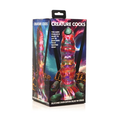 XR Brands Creature Cocks Larva silikonowy model z przyssawką, kolorowy XR Brands Creature Cocks Larva silikonowy model z przyssawką, kolorowy