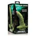 XR Brands Creature Cocks Silikonowy Model Fantazyjny Zielony z Oczami