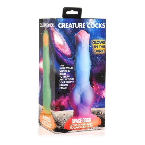 XR Brands Creature Cocks silikonowy model świecący w ciemności, kolorowy XR Brands Creature Cocks silikonowy model świecący w ciemności, kolorowy