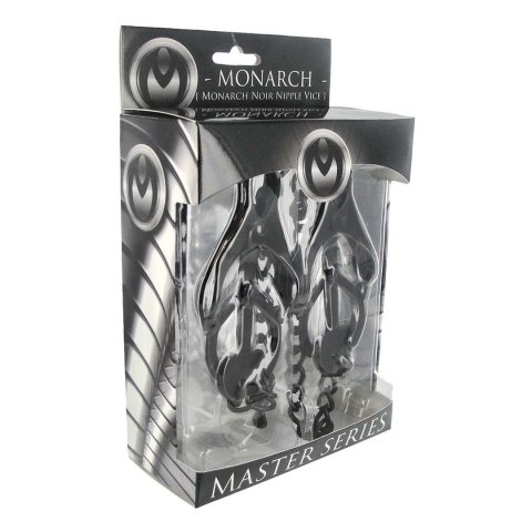 XR Brands Monarch Metalowe Zaciski z Łańcuchem, czarne, 12 cali XR Brands Monarch Metalowe Zaciski z Łańcuchem, czarne, 12 cali