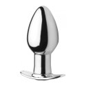 XR Brands Power Plug Large - Metalowy korek z pilotem, akumulatorowy