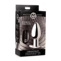 XR Brands Power Plug Large - Metalowy korek z pilotem, akumulatorowy