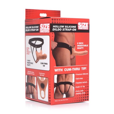 XR Brands Silicone Hollow System z paskiem regulowanym, jasny XR Brands Silicone Hollow System z paskiem regulowanym, jasny