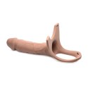 XR Brands Silicone Hollow System z paskiem regulowanym, jasny