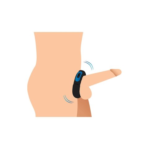 XR Brands Silicone Ring z pilotem - wibrujący pierścień, czarny XR Brands Silicone Ring z pilotem - wibrujący pierścień, czarny