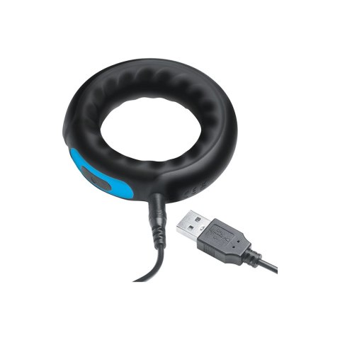 XR Brands Silicone Ring z pilotem - wibrujący pierścień, czarny XR Brands Silicone Ring z pilotem - wibrujący pierścień, czarny