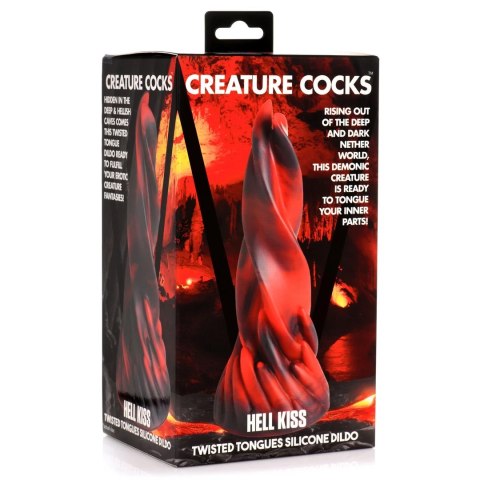 XR Brands Twisted Tongues silikonowy model intymny czarno-czerwony XR Brands Twisted Tongues silikonowy model intymny czarno-czerwony