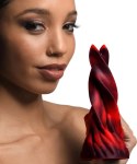 XR Brands Twisted Tongues silikonowy model intymny czarno-czerwony