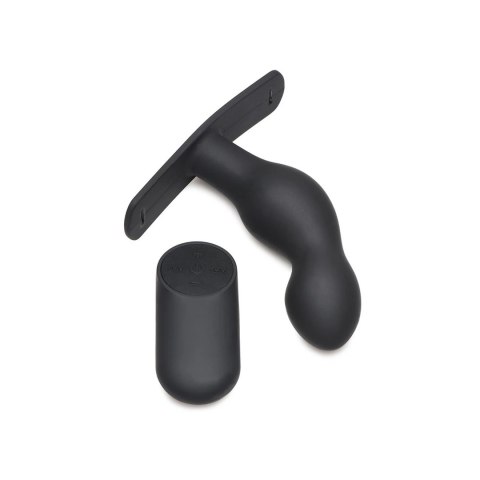 XR Brands silikonowy korek z uprzężą i pilotem - model anatomiczny XR Brands silikonowy korek z uprzężą i pilotem - model anatomiczny