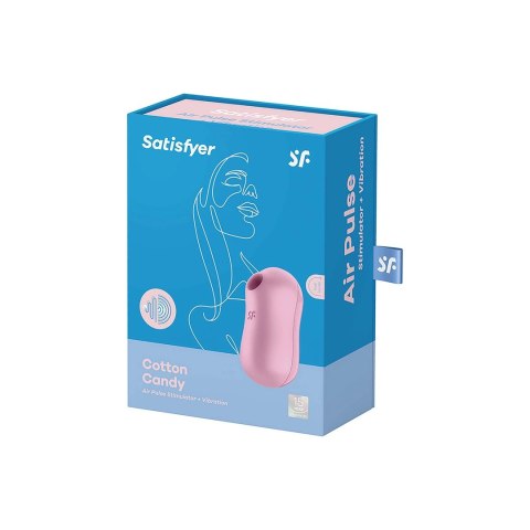 Satisfyer Cotton Candy - wibrator pulsacyjny, podwojny, rożowy, IPX7 Satisfyer Cotton Candy - wibrator pulsacyjny, podwojny, rożowy, IPX7