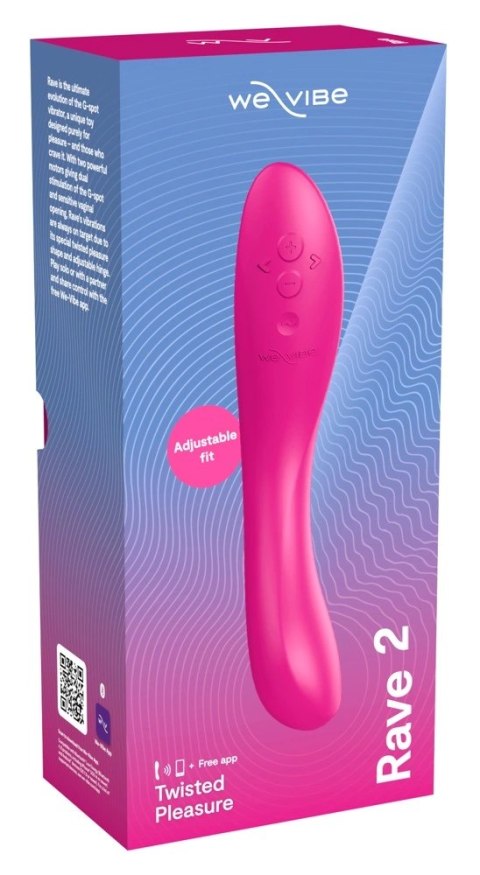 We-Vibe Rave 2 Fuchsia - Wibrator punktu G z aplikacją, ładowalny We-Vibe Rave 2 Fuchsia - Wibrator punktu G z aplikacją, ładowalny