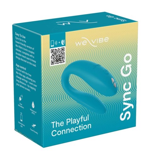 We-Vibe Sync Go Turquoise - Intymny masażer par, Bluetooth, silikon We-Vibe Sync Go Turquoise - Intymny masażer par, Bluetooth, silikon