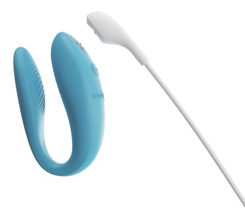 We-Vibe Sync Go Turquoise - Intymny masażer par, Bluetooth, silikon We-Vibe Sync Go Turquoise - Intymny masażer par, Bluetooth, silikon
