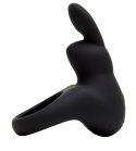Happy Rabbit Pierścień silikonowy z wibracjami, czarny, 12 trybow