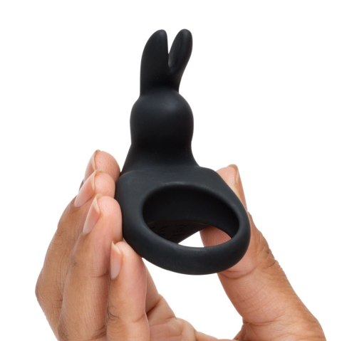 Happy Rabbit Pierścień silikonowy z wibracjami, czarny, 12 trybow Happy Rabbit Pierścień silikonowy z wibracjami, czarny, 12 trybow