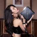 LOCKINK Elegancka torba z zestawem akcesoriow bondage, czarna