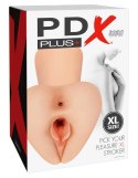 PDX Plus Pick Your Pleasure XL Stroker - Model dwukanałowy, jasny 22,9 cm