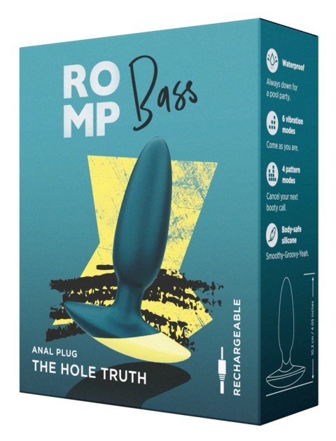 ROMP Bass - Wibrujący korek dwukolorowy, silikonowy, ładowalny