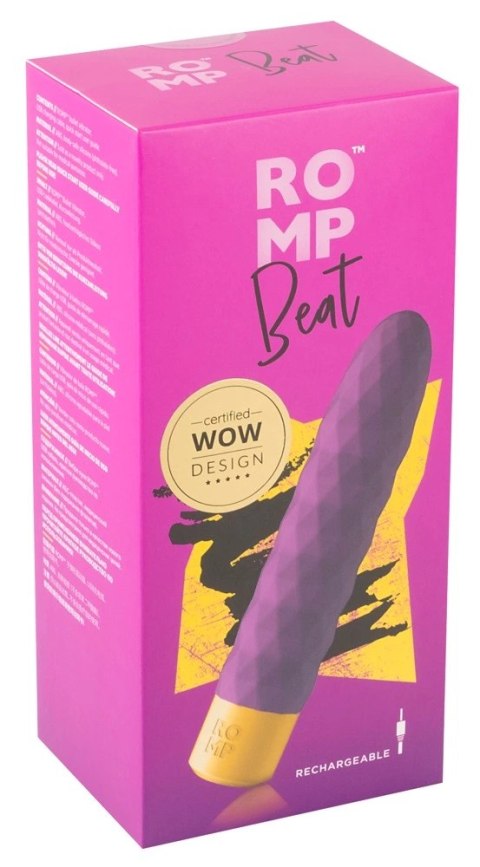 ROMP Beat Wibrator Silikonowy Z Wypustkami 10 Trybow Wodoodporny ROMP Beat Wibrator Silikonowy Z Wypustkami 10 Trybow Wodoodporny