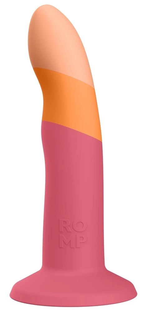 ROMP Dizi Dwukolorowy model falisty silikonowy z przyssawką 18 cm ROMP Dizi Dwukolorowy model falisty silikonowy z przyssawką 18 cm