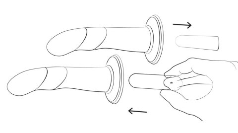 ROMP Piccolo Pegging Kit - Zestaw dwukolorowy z uprzężą i silikonowym elementem, 14 cm ROMP Piccolo Pegging Kit - Zestaw dwukolorowy z uprzężą i silikonowym elementem, 14 cm